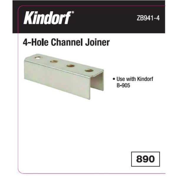 Kindorf 6 in. Channel Joiner Galv-Krom ( Strut Fitting) (ZB941-4) (2)