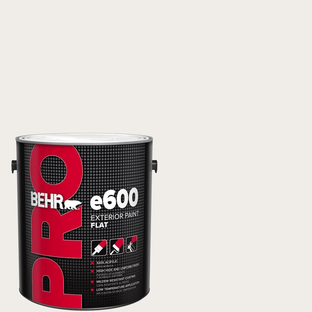 BEHR PRO 1 gal. #HDC-AC-06G Hacienda White Flat Exterior Paint