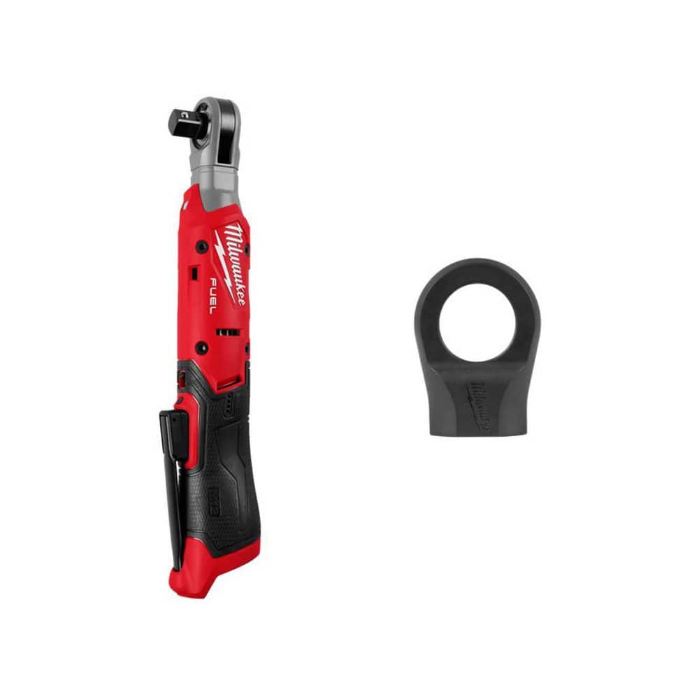 Milwaukee M12 12V Lithium-Ion 1/2 in. Cordless Ratchet with Protective Boot