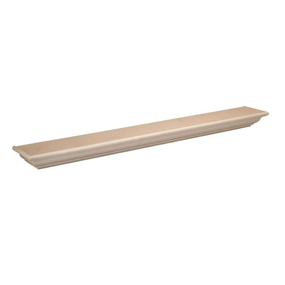 Ornamental Mouldings Chelsea 3.75 in. x 60 in. Aspen Cap-Shelf Decorative Mantel