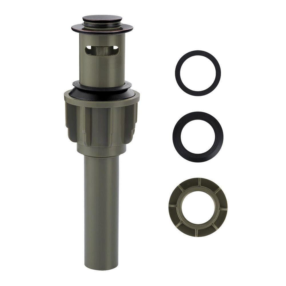 VEVETTA ABS Pop-Up Drain Assembly with Overflow for Bathroom Sink Brushed Gold