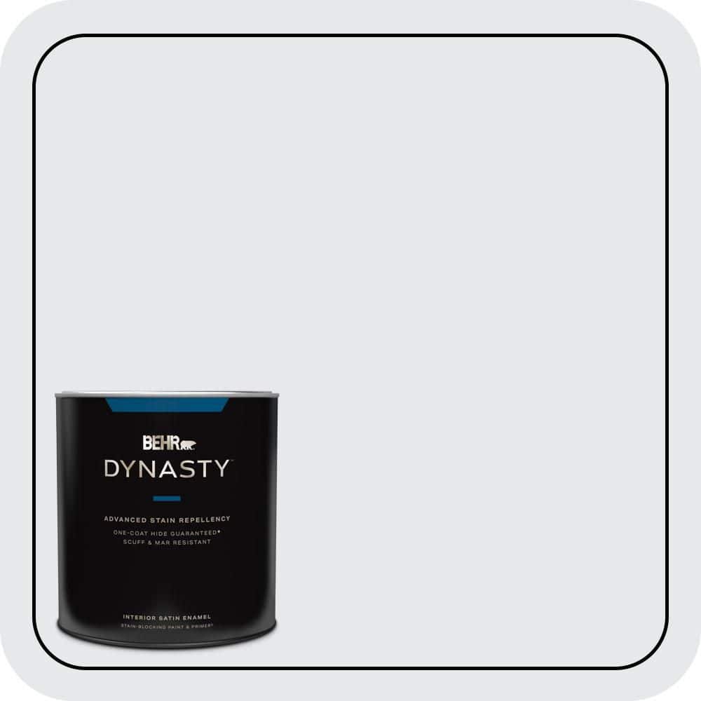 BEHR DYNASTY 1 qt. #PR-W10 Swirling Water Satin Enamel Interior Stain-Blocking Paint and Primer