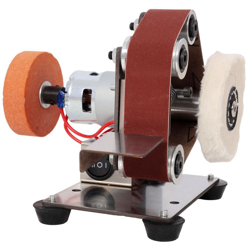 Damodpoy 96W Electric Small Bench Grinder Kit, 7 Speed Adjustable Power Polisher DIY Polishing Grinding Tools