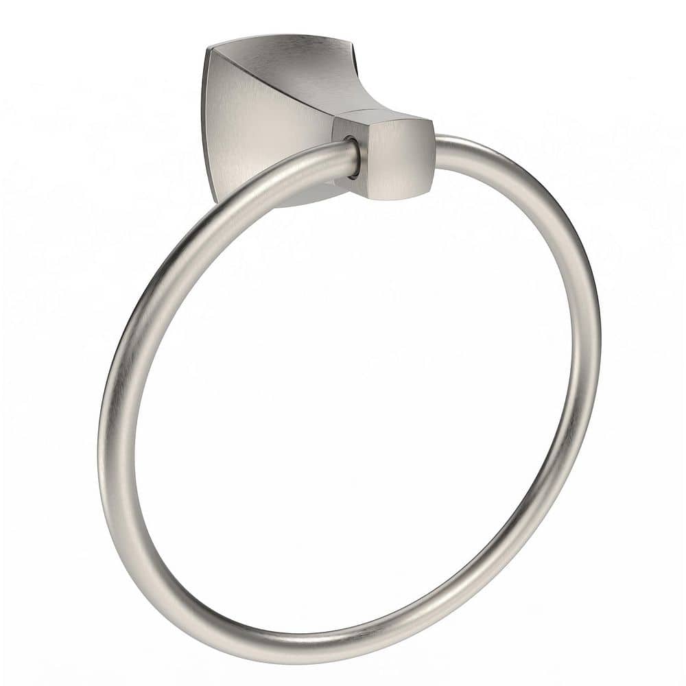 Numhew Contemporary Series 1 Piece Wall Mount Towel Ring in Brushed Nickel (1)