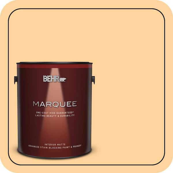BEHR MARQUEE 1 gal. #P240-3 Mango Nectar Matte Interior Paint & Primer (2)