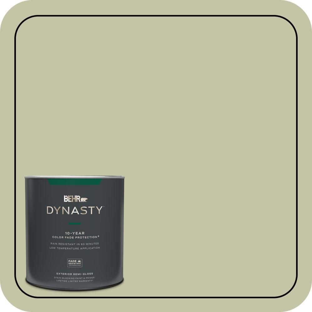BEHR DYNASTY 1 qt. #S360-3 Balance Green Semi-Gloss Enamel Exterior Stain-Blocking Paint & Primer