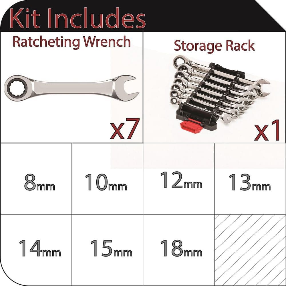Husky Ratcheting Combination Wrench Set (2)