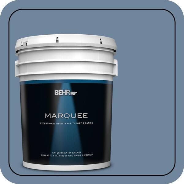 BEHR MARQUEE 5 gal. #S520-5 Thundercloud Satin Enamel Exterior Paint & Primer (2)