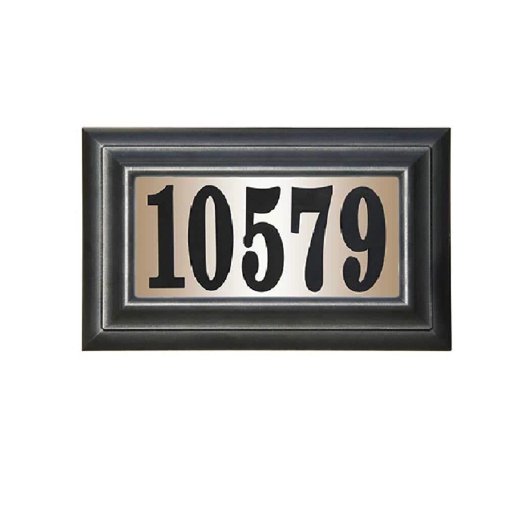 QualArc Edgewood Classic Rectangular Plastic Lighted Address Plaque