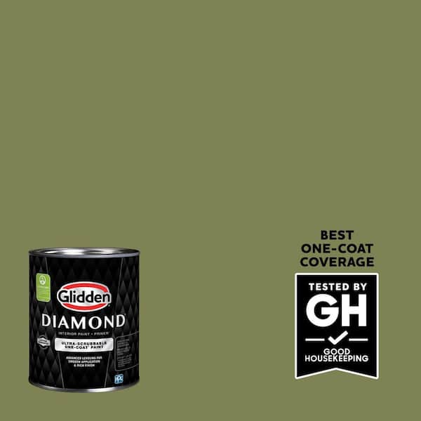 Glidden Diamond 1 qt. PPG1122-6 Oregano Satin Interior Paint (2)