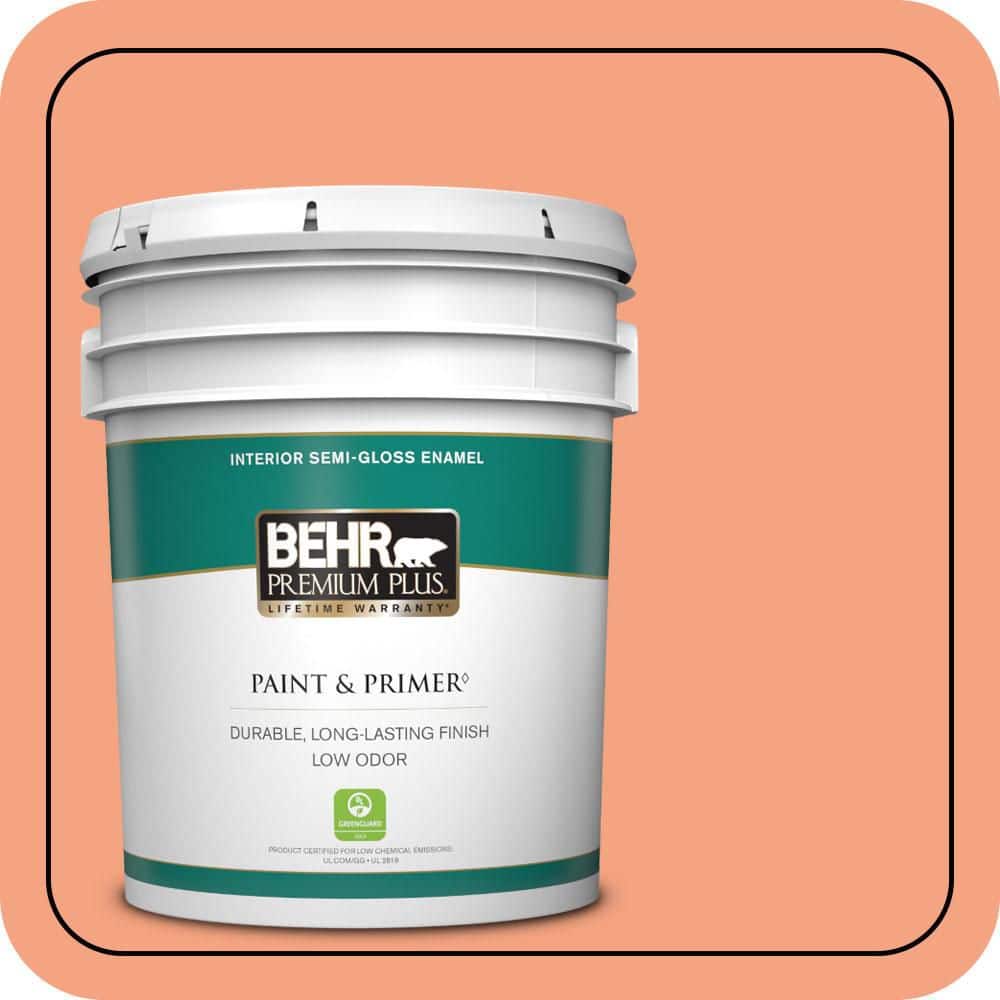BEHR PREMIUM PLUS 5 gal. #P190-4 Siren Semi-Gloss Enamel Low Odor Interior Paint & Primer