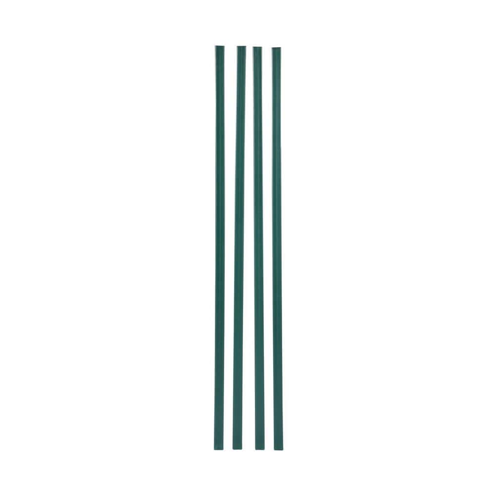 SKYSHALO Bottom Locking Privacy Slats, 4 ft. HDPE Double-Wall Vertical Bottom-Locking Slats for Chain-Link Fence, Green (1)