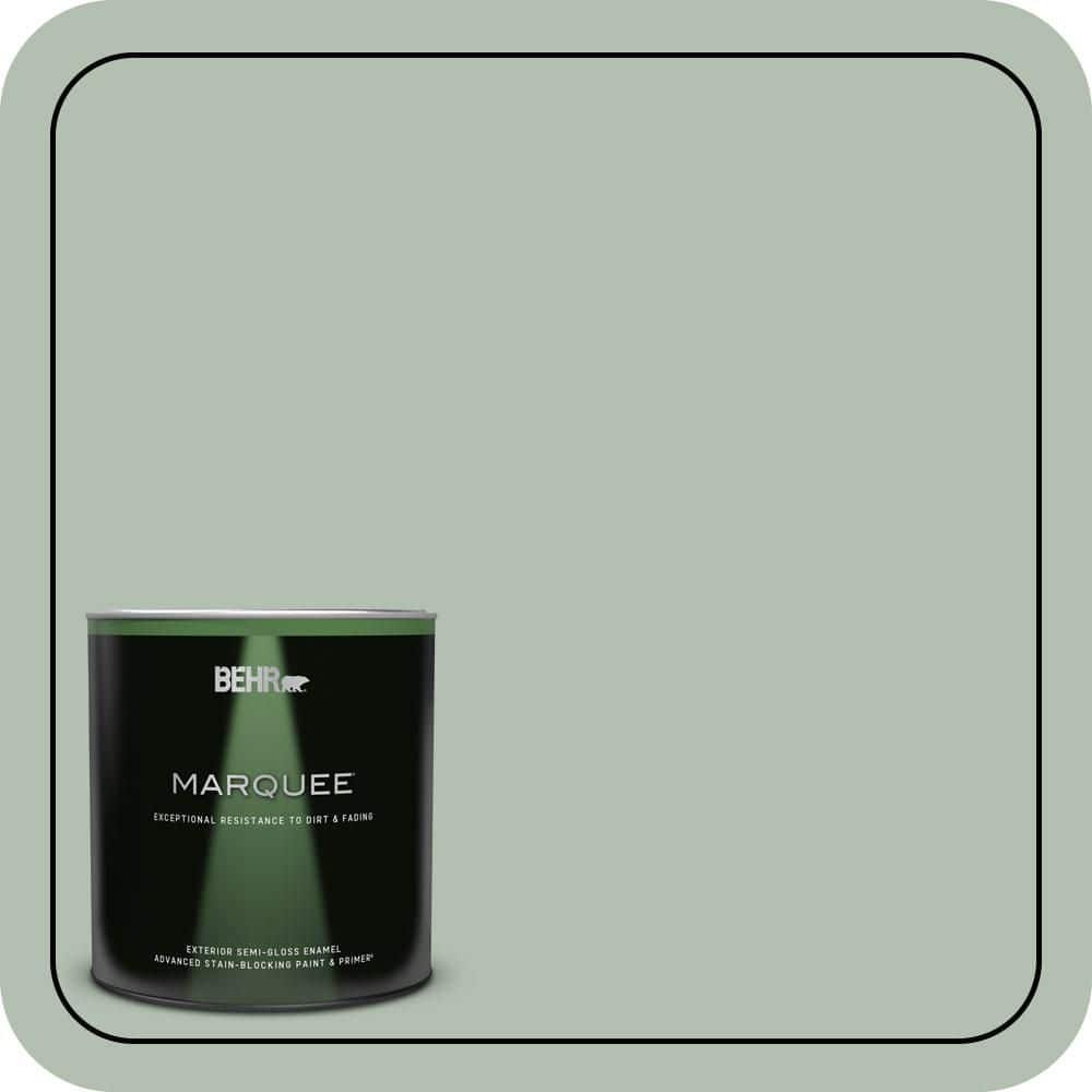 BEHR MARQUEE 1 qt. #N400-3 Flagstaff Green Semi-Gloss Enamel Exterior Paint & Primer
