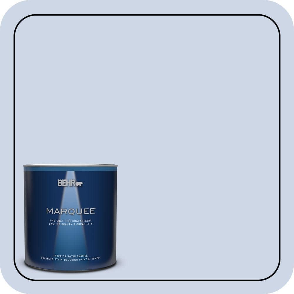 BEHR MARQUEE 1 qt. #590A-2 Monet Lily Satin Enamel Interior Paint & Primer