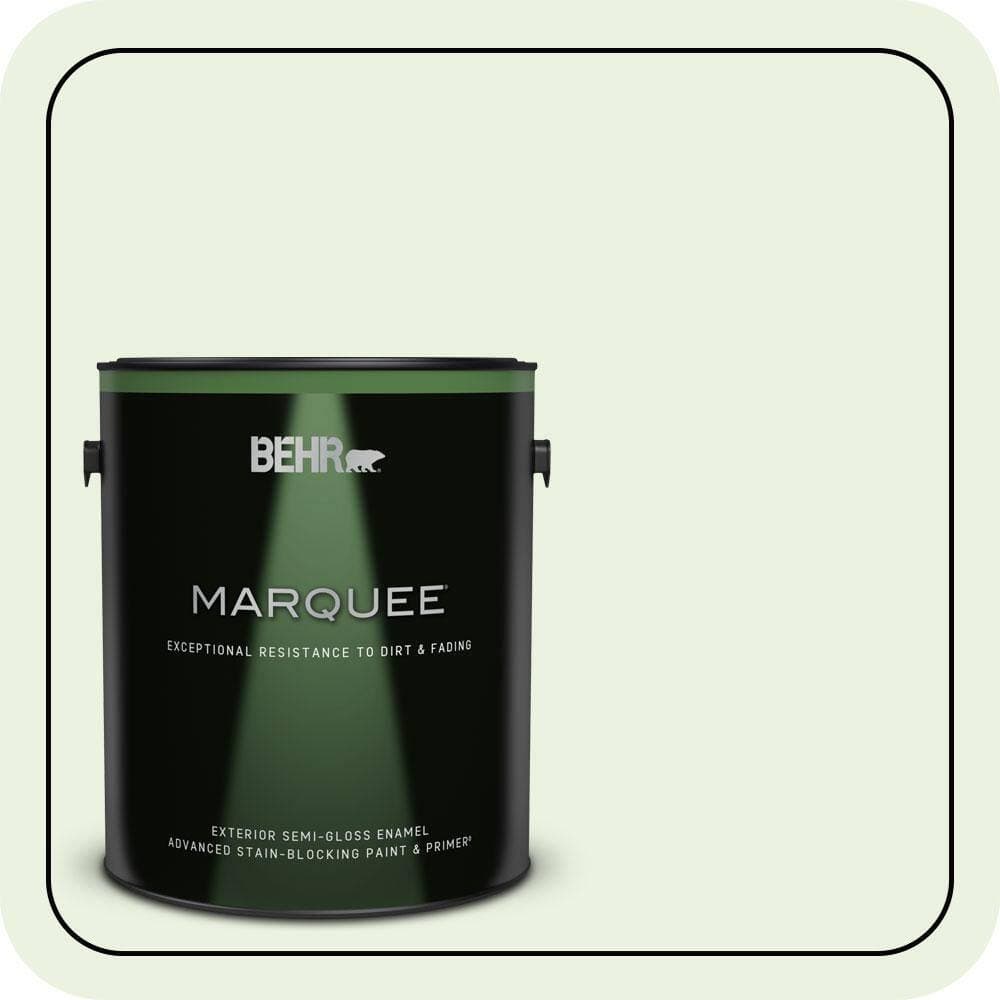 BEHR MARQUEE 1 gal. #P380-1 Magic Mint Semi-Gloss Enamel Exterior Paint & Primer