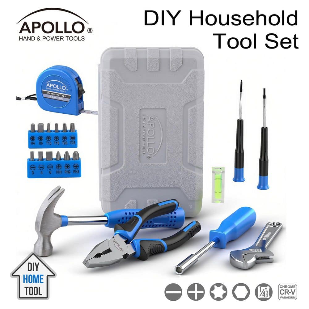 Apollo Tools 20-Piece Home Tool Kit with Hard Case (2)