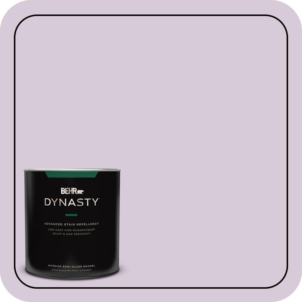 BEHR DYNASTY 1 qt. #670C-3 Purple Cream Semi-Gloss Enamel Interior Stain-Blocking Paint & Primer