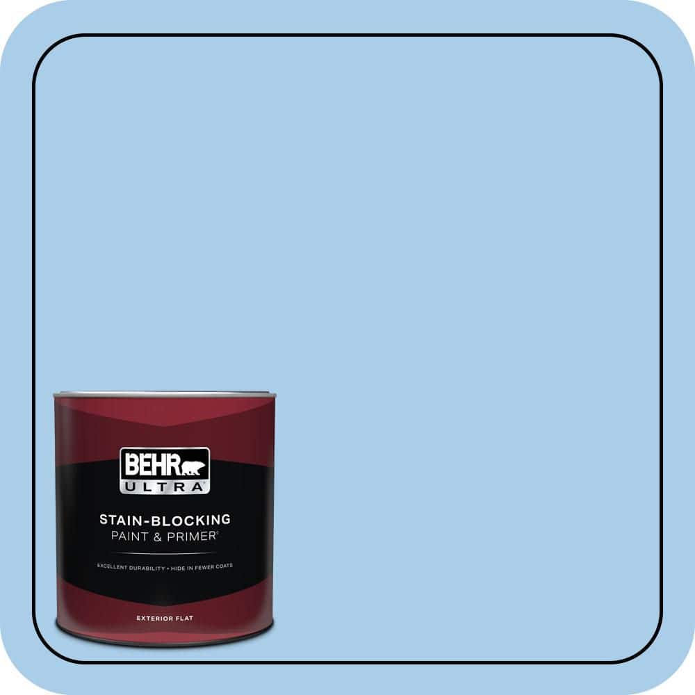 BEHR ULTRA 1 qt. #P520-2 French Porcelain Flat Exterior Paint & Primer