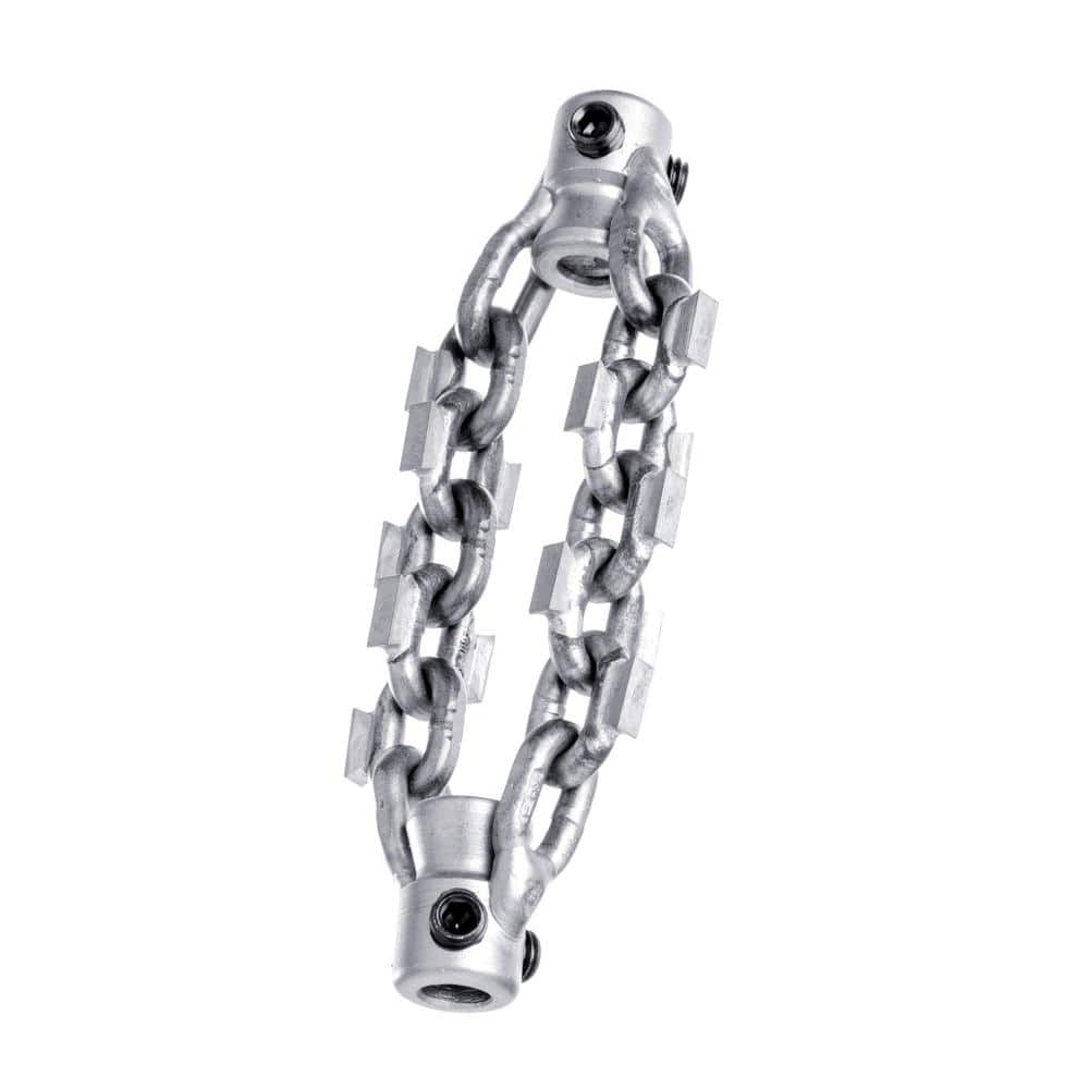 RIDGID FlexShaft Wall-to-Wall Drain Cleaning Machine Accessory, 2 in. Double Carbide Tipped Chain Knocker for 2 in. Pipes (1)