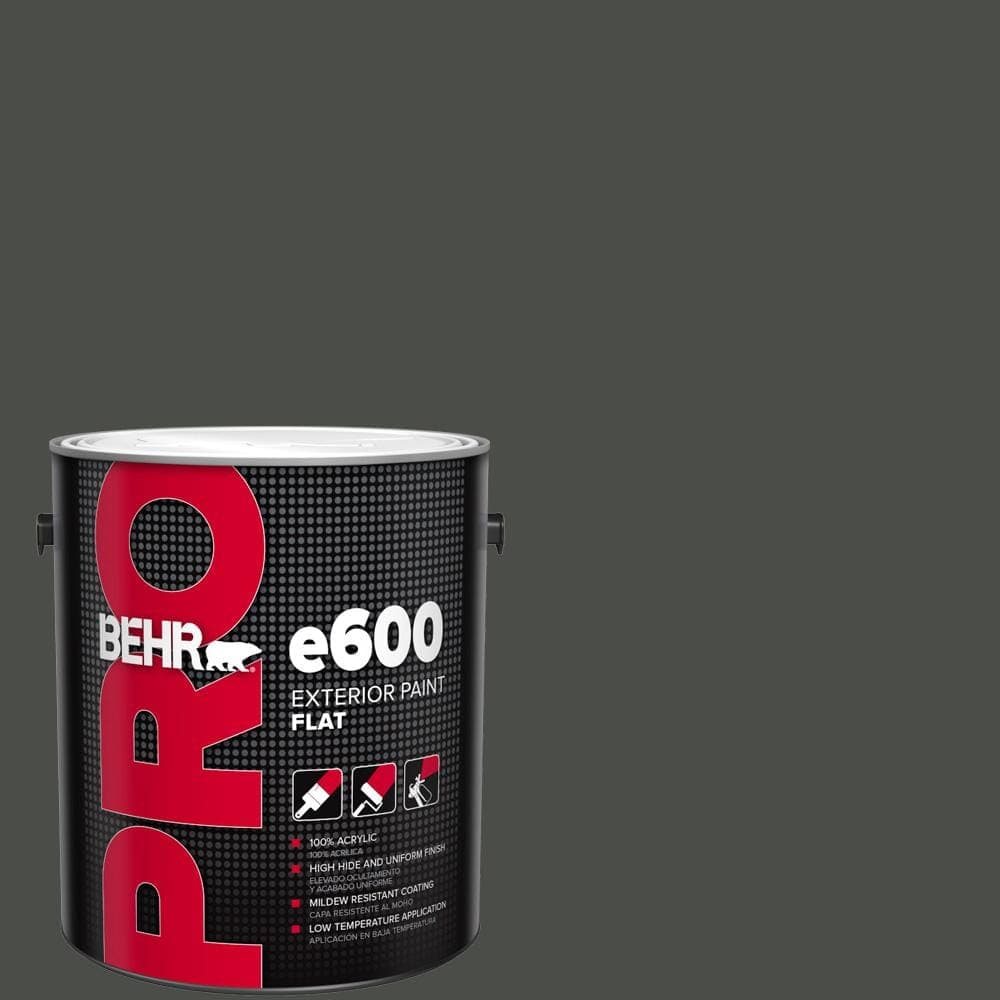 BEHR PRO 1 gal. #710F-7 Black Swan Flat Exterior Paint