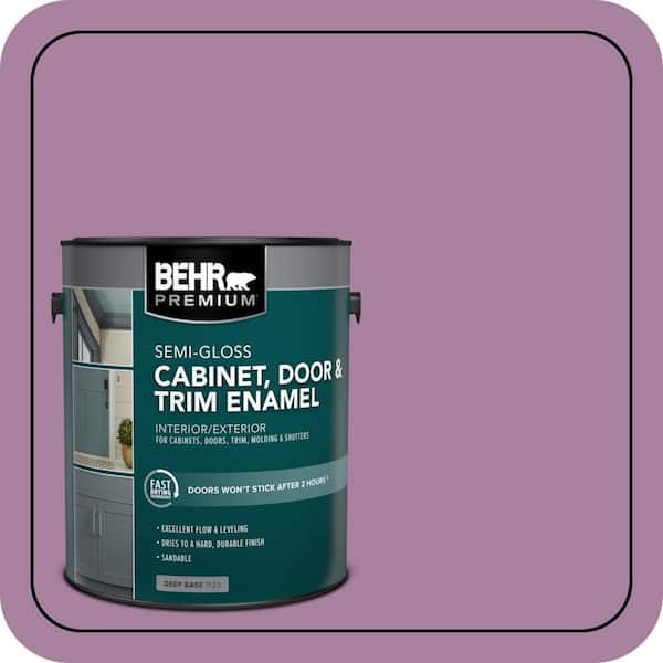 BEHR PREMIUM 1 gal. #M110-5 Amazonian Orchid Semi-Gloss Enamel Interior/Exterior Cabinet, Door & Trim Paint (2)