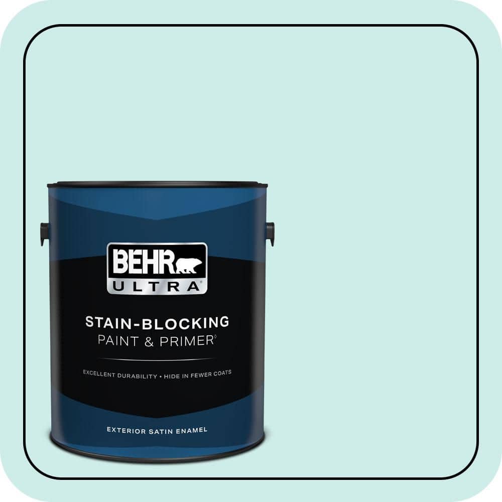 BEHR ULTRA 1 gal. #500C-3 Spa Satin Enamel Exterior Paint & Primer