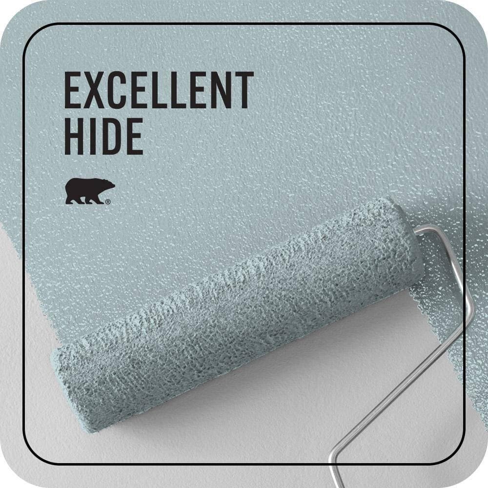 BEHR PREMIUM PLUS 5 gal. #S450-2 Wind Speed Ceiling Flat Interior Paint & Primer (2)