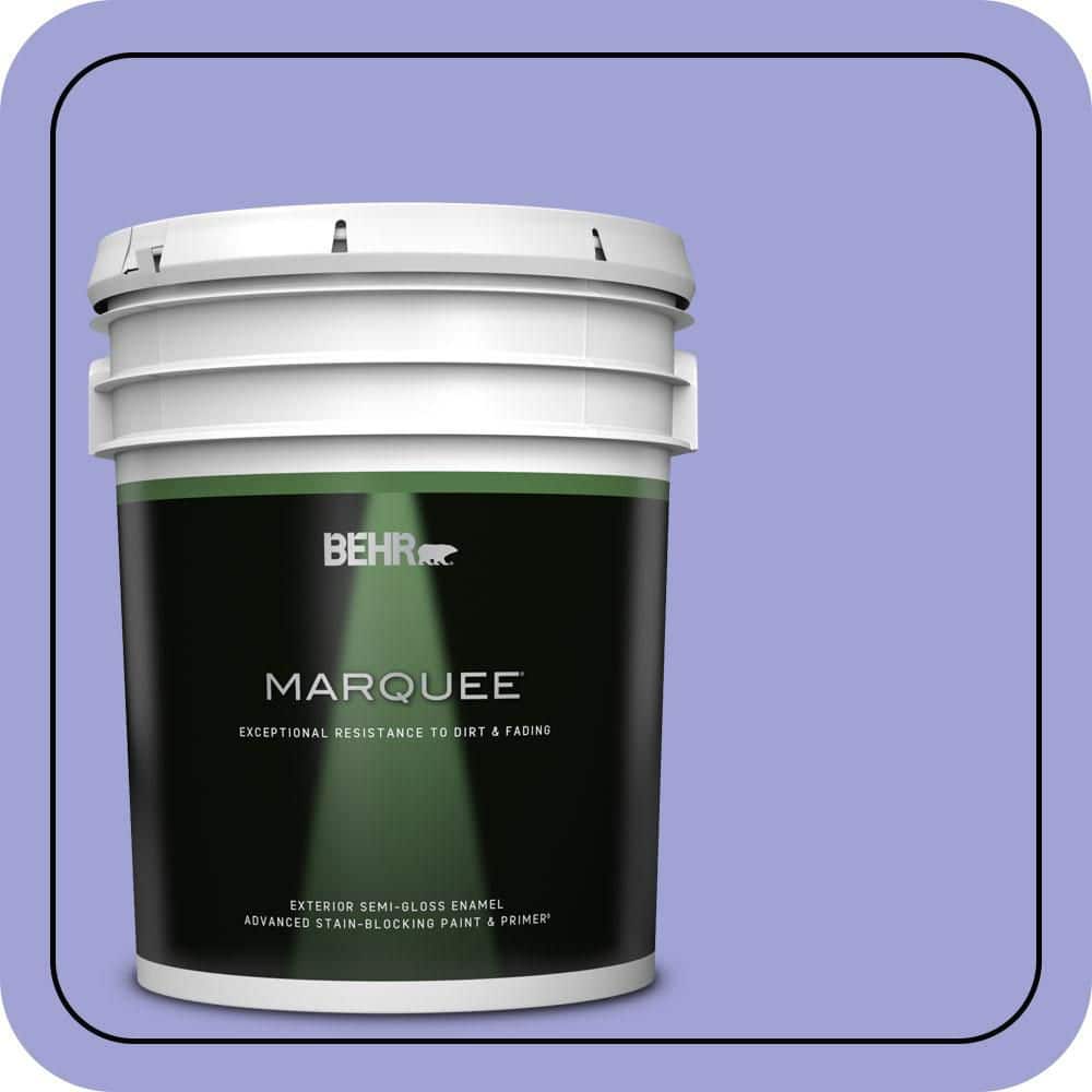 BEHR MARQUEE 5 gal. #P550-4 Water Hyacinth Semi-Gloss Enamel Exterior Paint & Primer