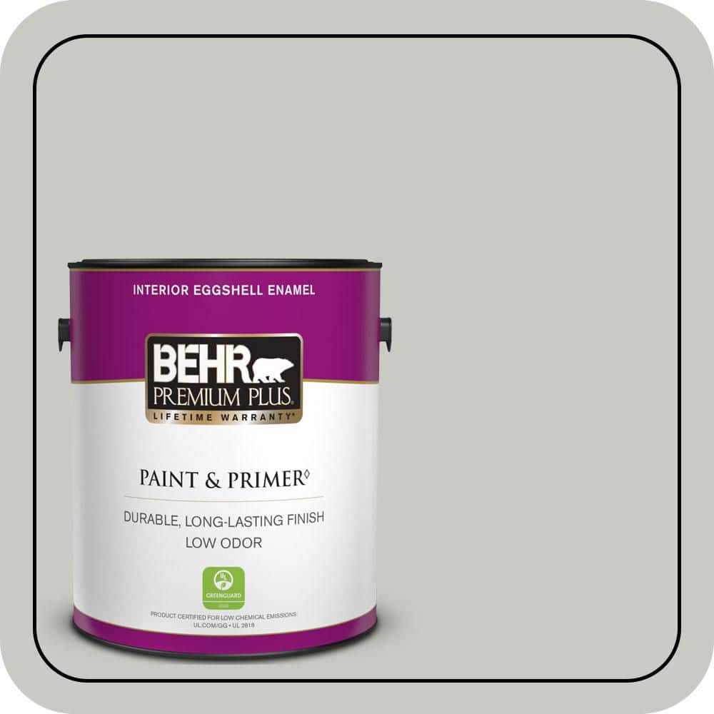 BEHR PREMIUM PLUS 1 gal. #N380-2 Heath Gray Eggshell Enamel Low Odor Interior Paint & Primer