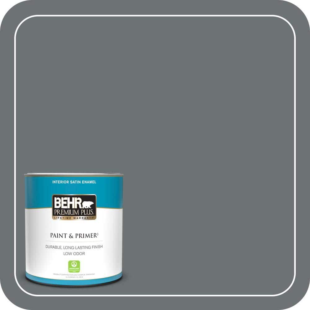 BEHR PREMIUM PLUS #MQ5-28 Dawn Gray Enamel Interior/Exterior Paint & Primer Color Sample (1)