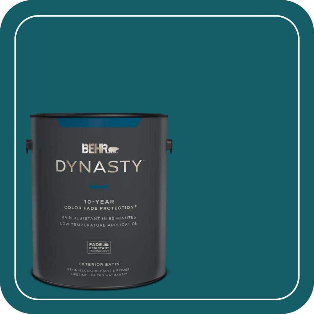 BEHR DYNASTY 1 gal. #S-H-530 Tropical Skies Satin Enamel Exterior Stain-Blocking Paint & Primer