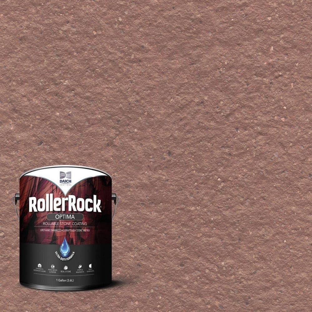 DAICH Roller rock OPTIMA 1 Gal. Cinder Satin Self-Priming Concrete Interior/Exterior Porch & Floor Paint (1)