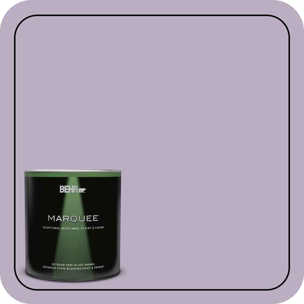 BEHR MARQUEE 1 qt. #S100-3 Courtly Purple Semi-Gloss Enamel Exterior Paint & Primer