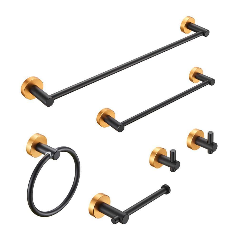 Flynama Wall Mounted Thicken Space Aluminum Bath Hardware Set (1)