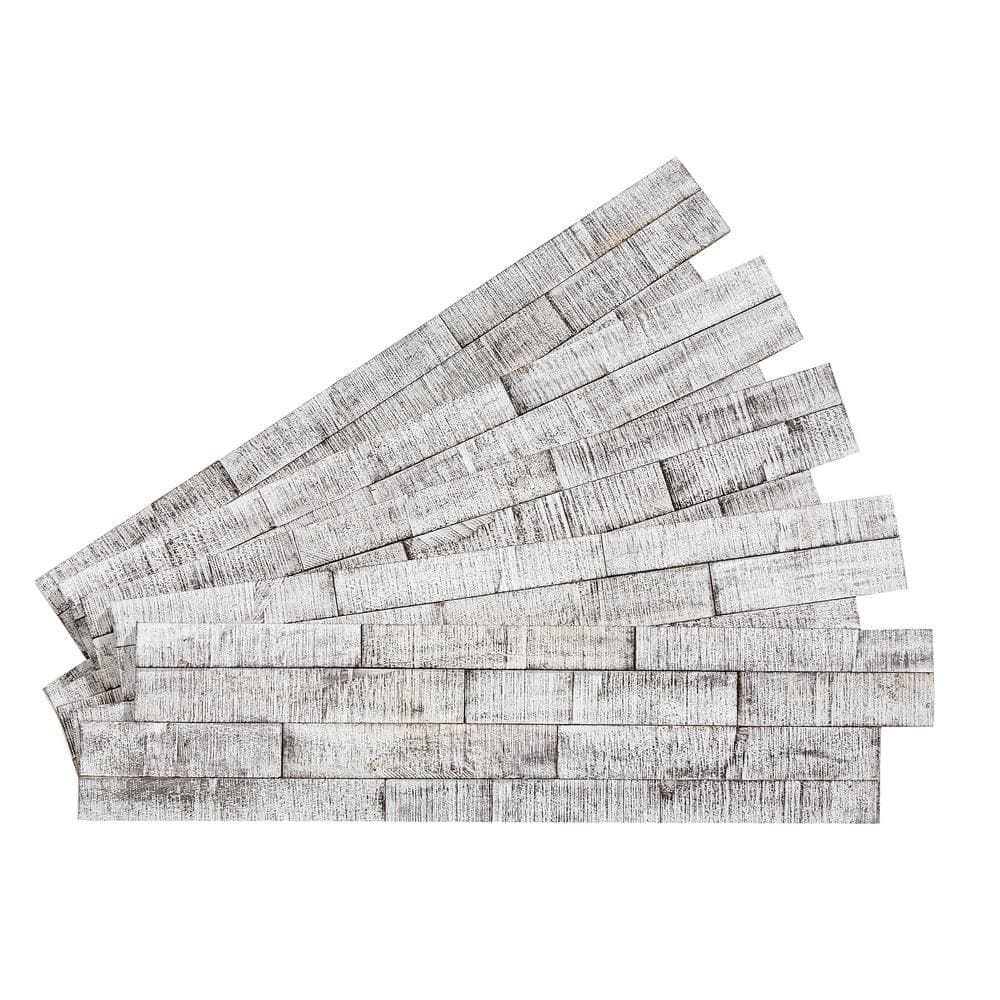 RUSTIC GROVE 25.5 in x 6 in Wood Panel in Whitewash (5-Pack)