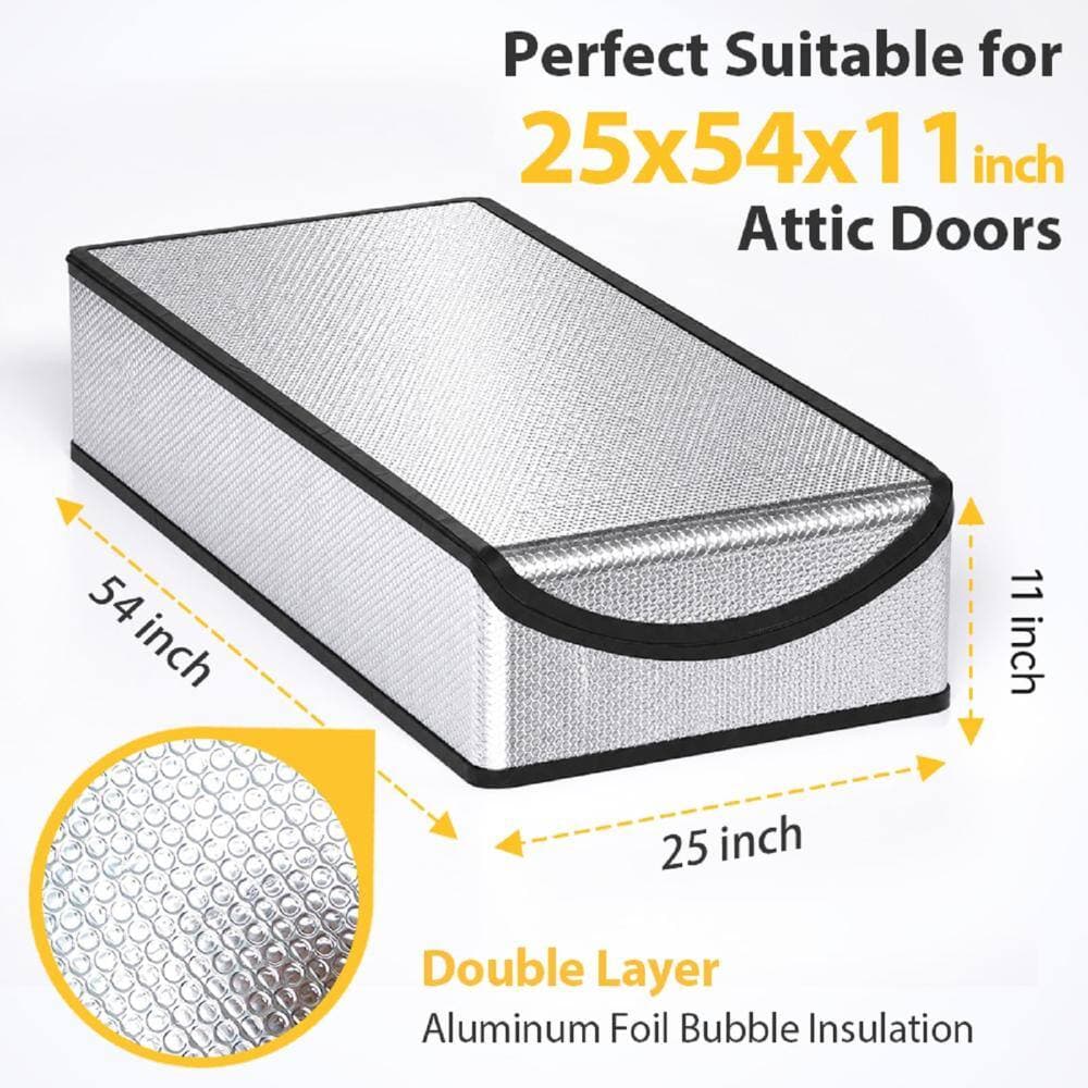 Unbranded 25 in x 54 in x 11 in Attic Stairs Insulation Cover Pull Down Ladder Door Cover for Garage Install with 400 Staples (3)