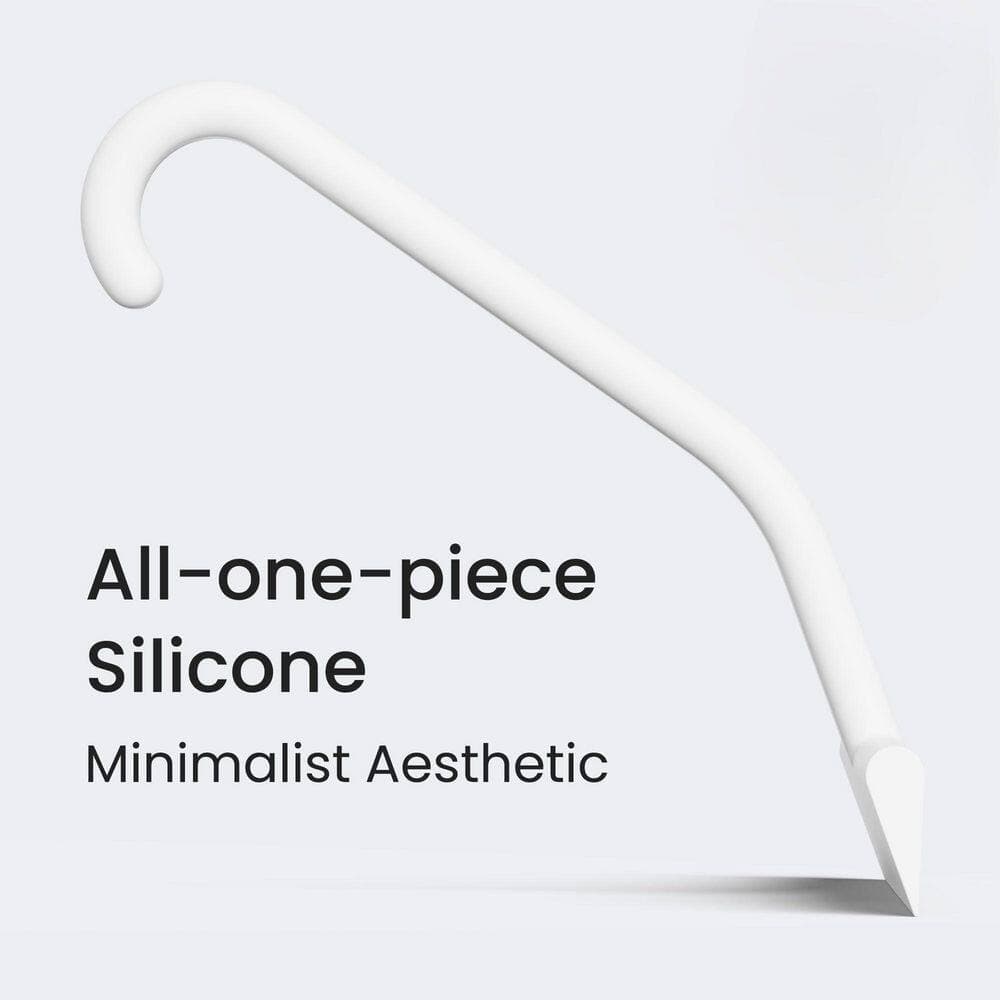 Wudkey 1-Piece All-One-Piece Silicone Shower Squeegee Included Built-in Hook Design in White (3)
