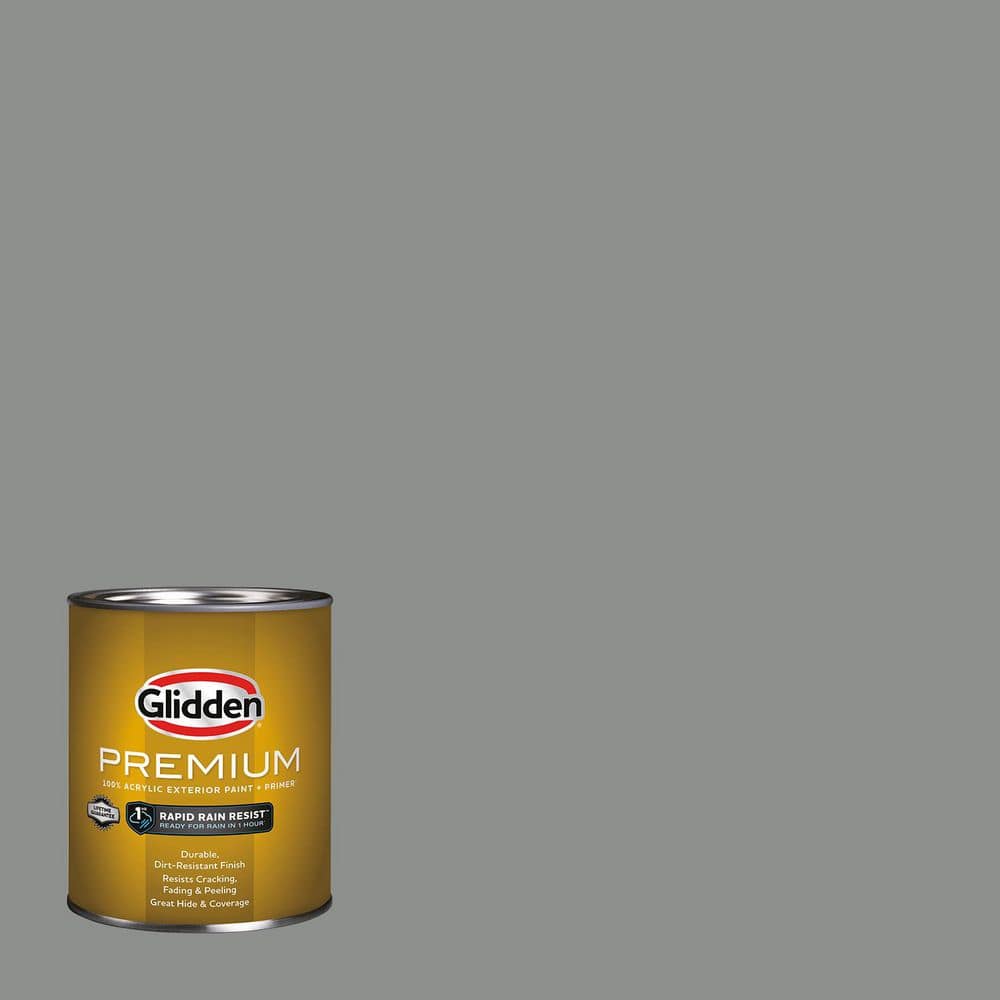 Glidden Premium 1 qt. PPG1009-5 Phoenix Fossil Semi-Gloss Exterior Latex Paint