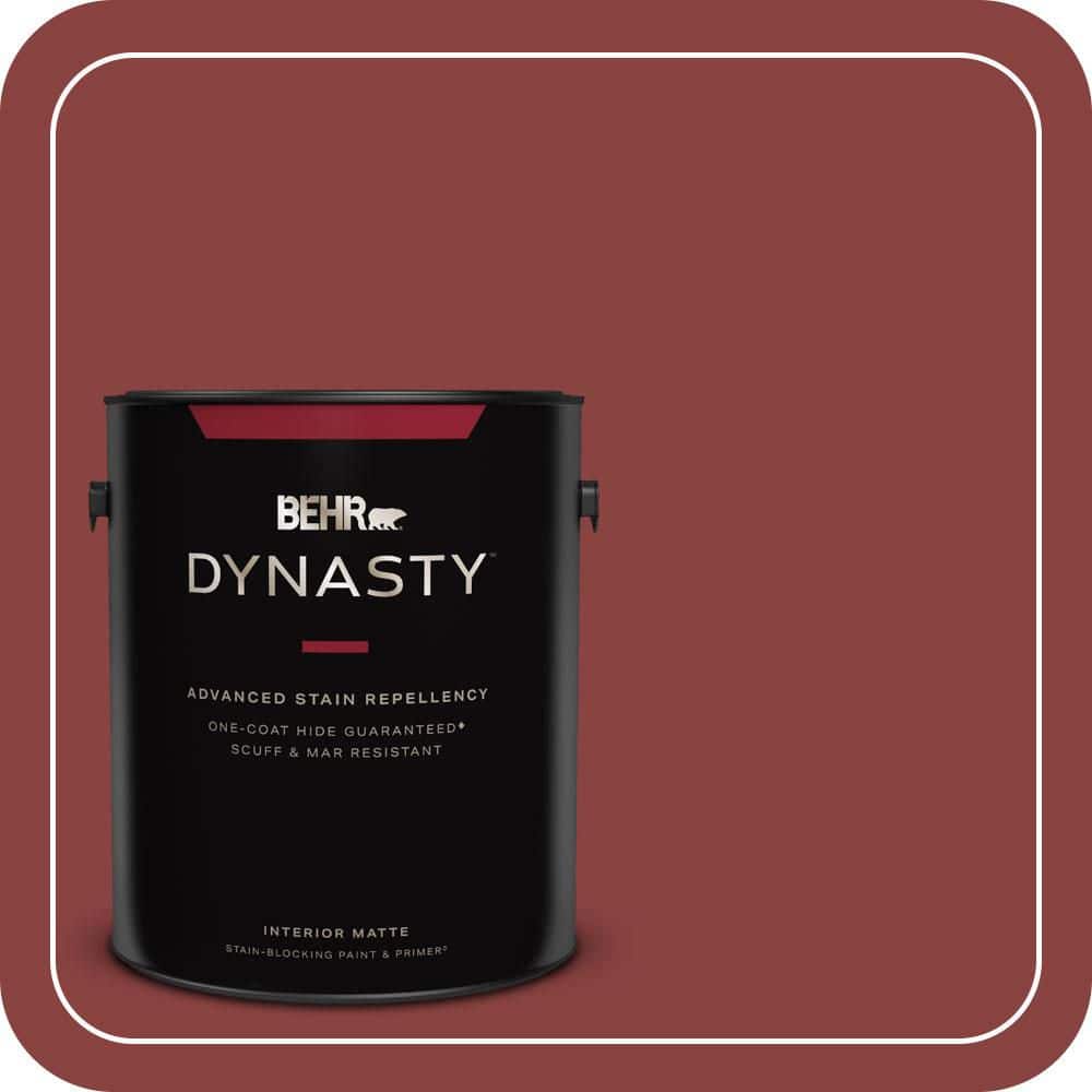BEHR DYNASTY 1 gal. #QE-07 Country Lane Red Matte Interior Stain-Blocking Paint & Primer