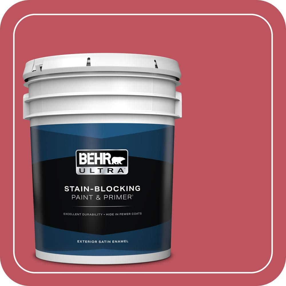 BEHR ULTRA 5 gal. #P140-6 Hibiscus Flower Satin Enamel Exterior Paint & Primer