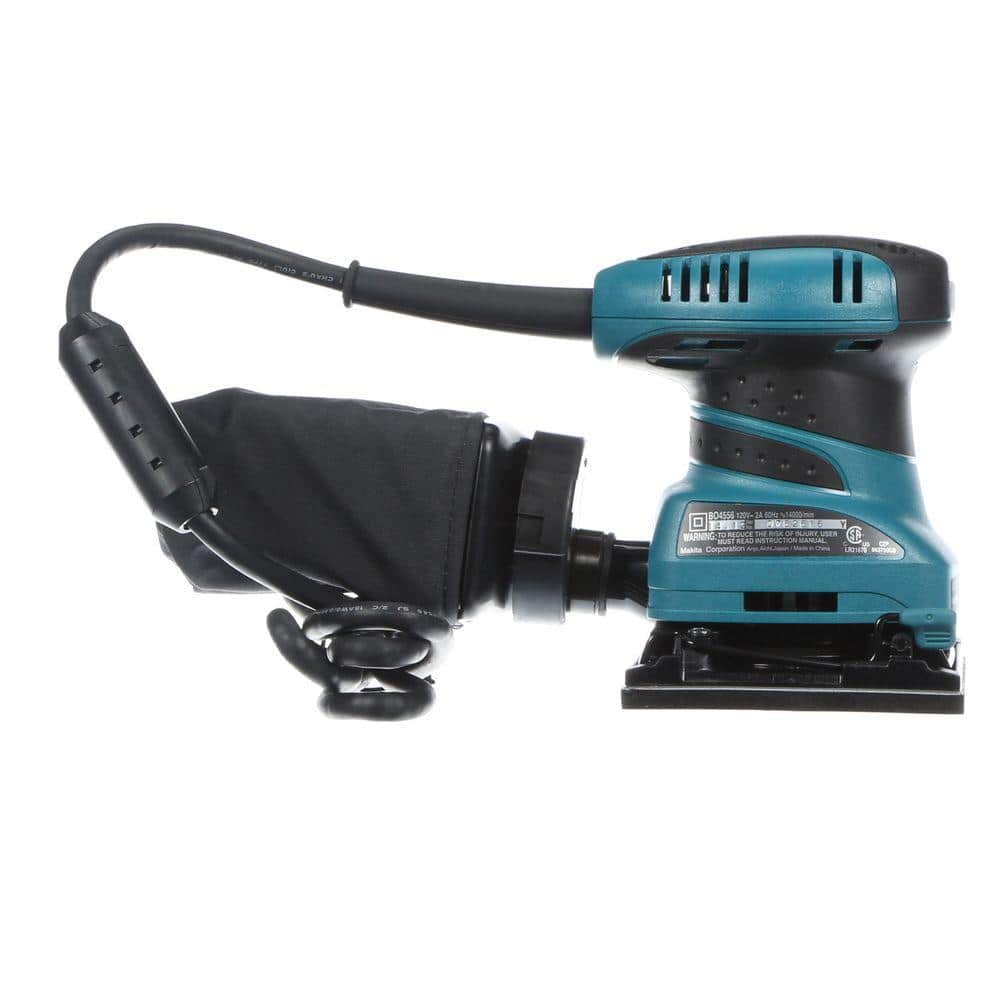 Makita 2 Amp Corded 1/4 Sheet Finishing Sander with 60G Paper, 100G Paper, 150G Paper, Dust Bag, Punch Plate, Hard Case (3)