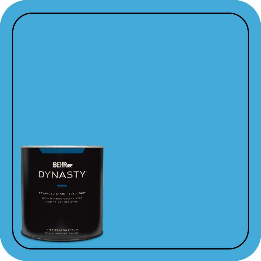 BEHR DYNASTY 1 qt. #550B-5 Windjammer Satin Enamel Interior Stain-Blocking Paint & Primer