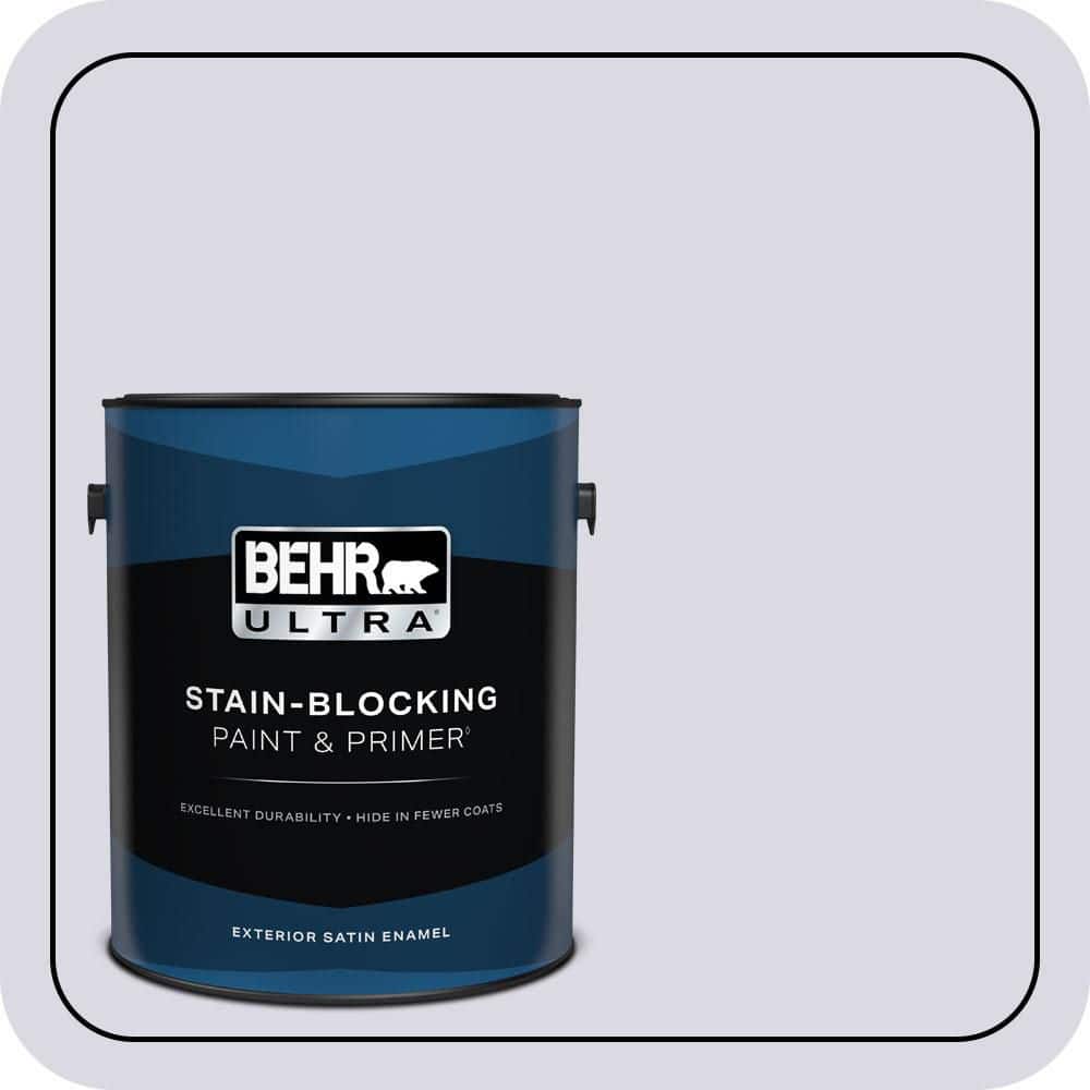 BEHR ULTRA 1 gal. #S570-1 Misty Lavender Satin Enamel Exterior Paint & Primer