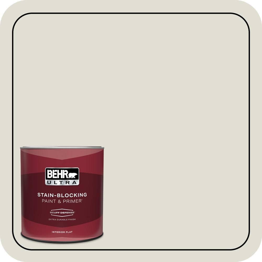 BEHR ULTRA 1 qt. #PPU24-15 Mission White Extra Durable Flat Interior Paint & Primer (1)