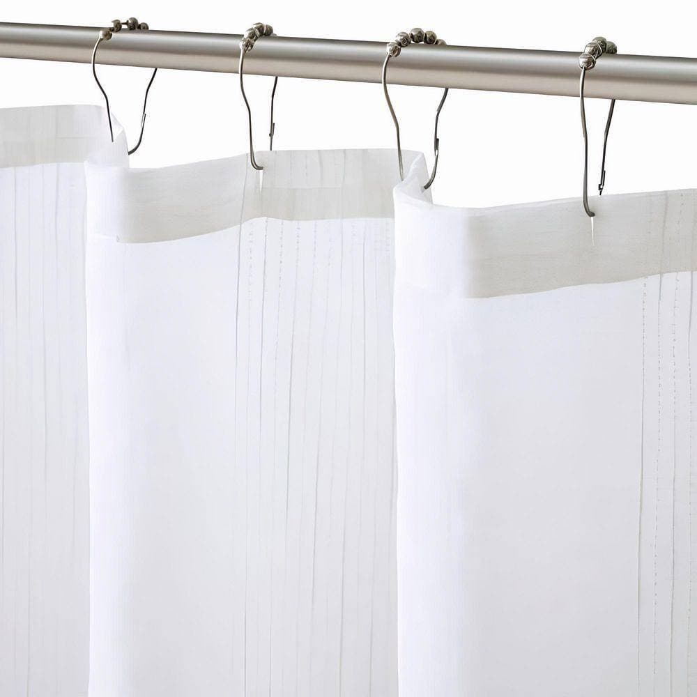 Sanlan JL 72 in. W x 84 in. L Polyester Shower Curtain in White (3)