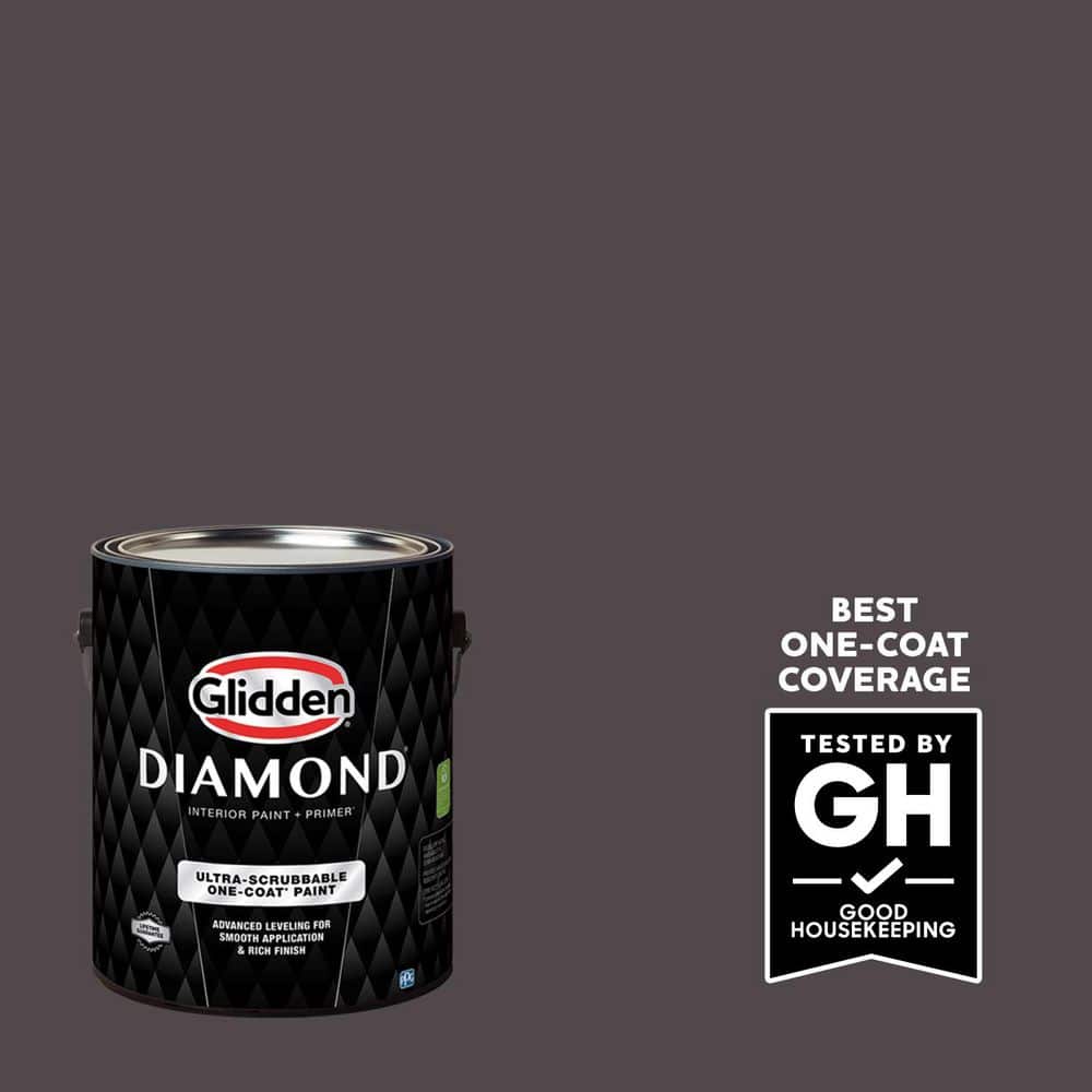 Glidden Diamond 1 gal. PPG1004-7 Black Elegance Ultra-Flat Interior Paint with Primer