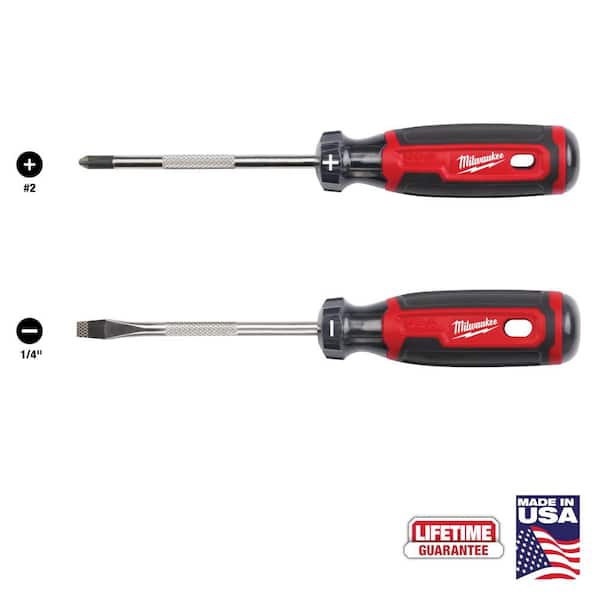 Milwaukee Multi-Bit Screwdriver Set with Cushion Grip (2-Piece) (2)