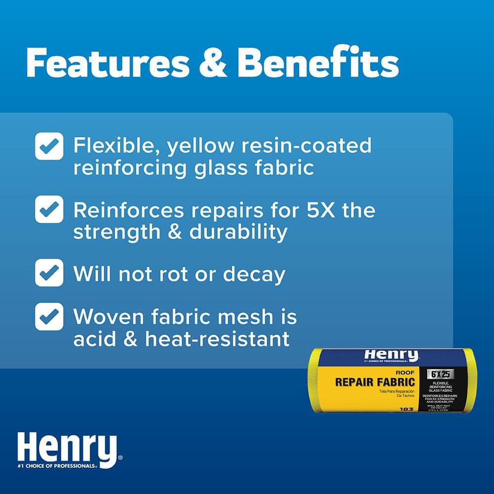 Henry 183 Resin Coated Yellow Reinforcing Glass Fabric 6 in. x 25 ft. (2)