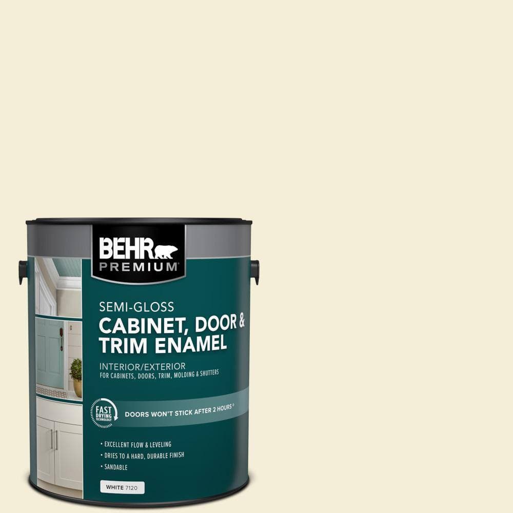 BEHR PREMIUM 1 gal. #PPU7-14 Apple Core Semi-Gloss Enamel Interior/Exterior Cabinet, Door & Trim Paint (1)