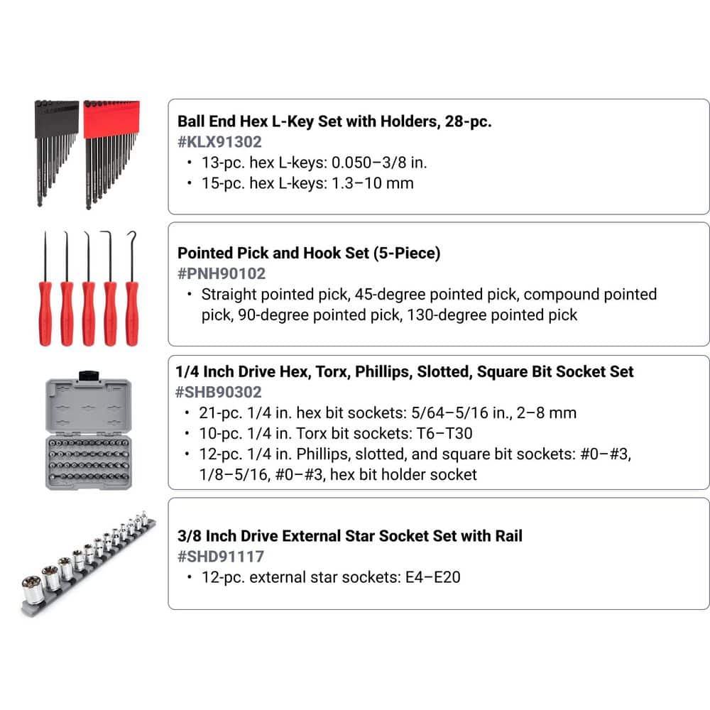 TEKTON Small Engine Repair Bundle (324-Piece) (3)